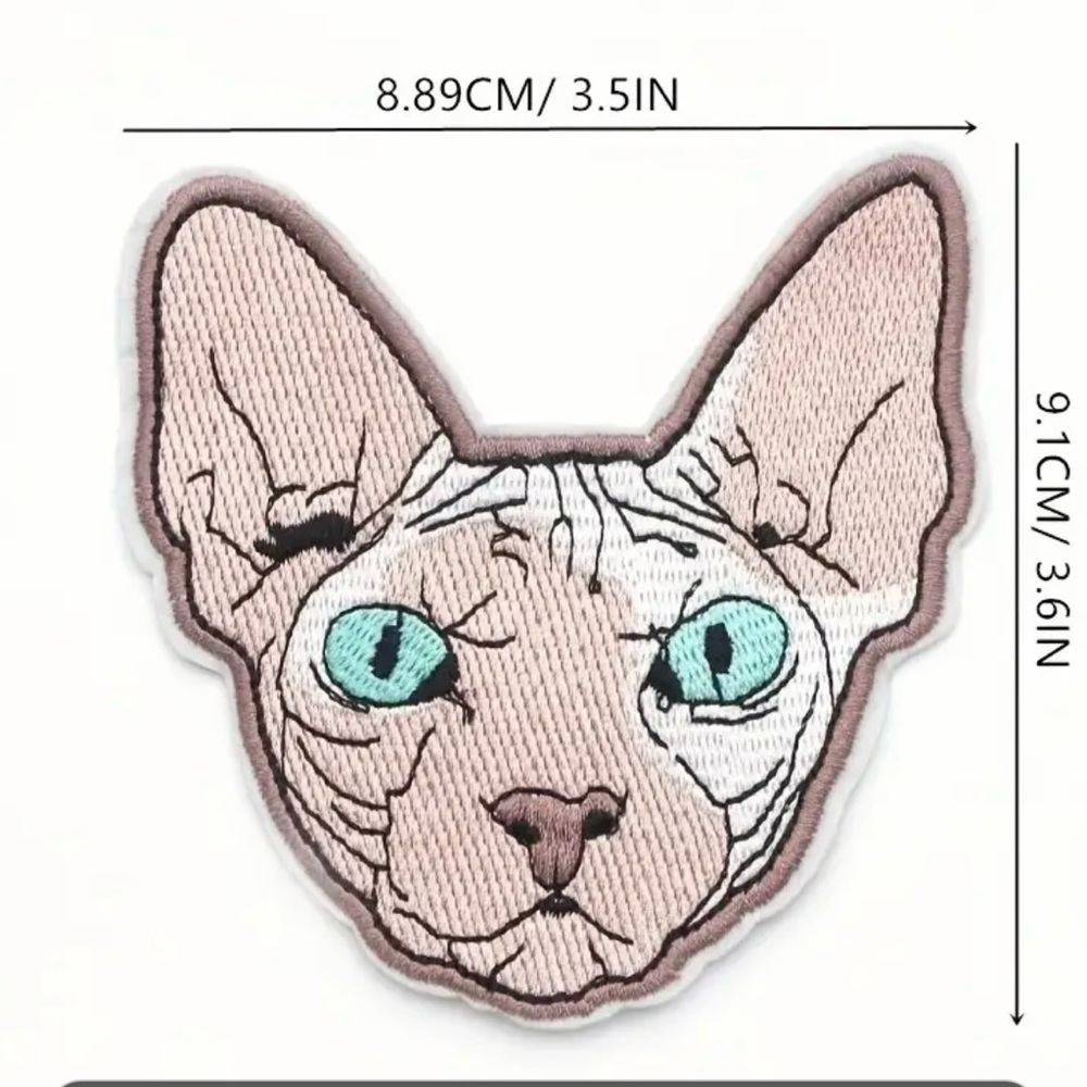 🙌🏼 Hairless cat iron on patch